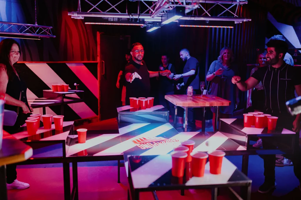 4-way beer pong at Roxy Ball Room
