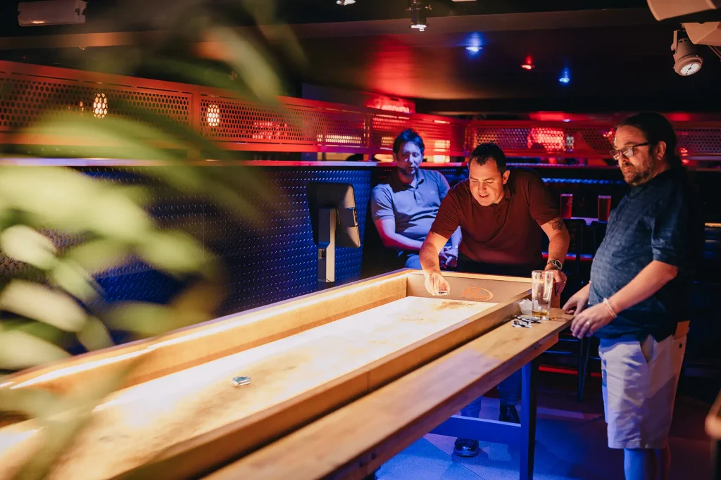 Tech shuffleboard in shoreditch east london
