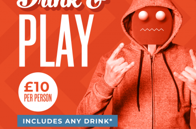 Drink & Play - £10 per person, terms & conditions apply - Roxy Ball room / Roxy Lanes